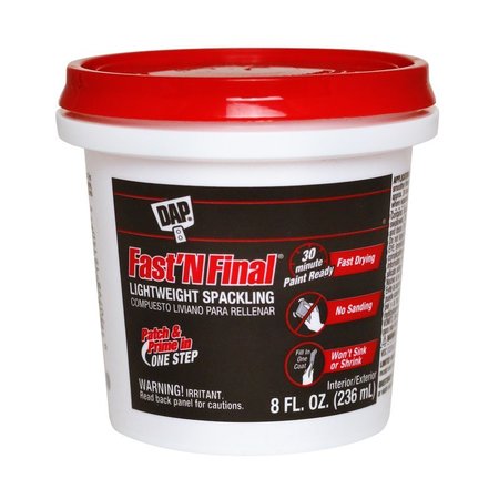 DAP Fast 'N Final Ready to Use White Lightweight Spackling Compound 8 oz 7079812140